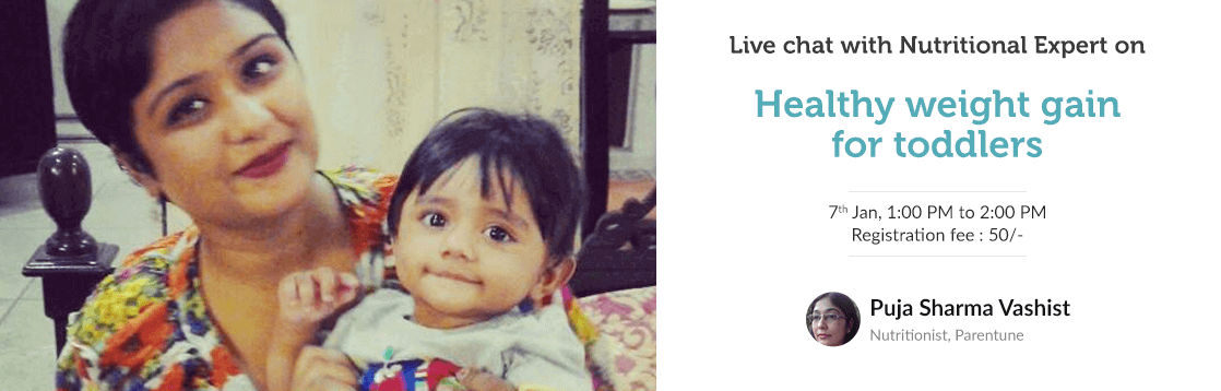 Healthy weight gain in toddlers