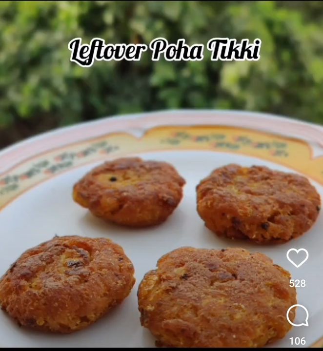 LEFTOVER POHA TIKKI LEFTOVER POHA TIKKI