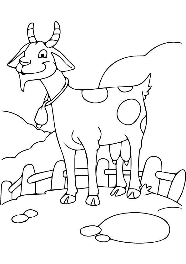 Free Printable Goat Coloring Pages, Goat Coloring Pictures for ...