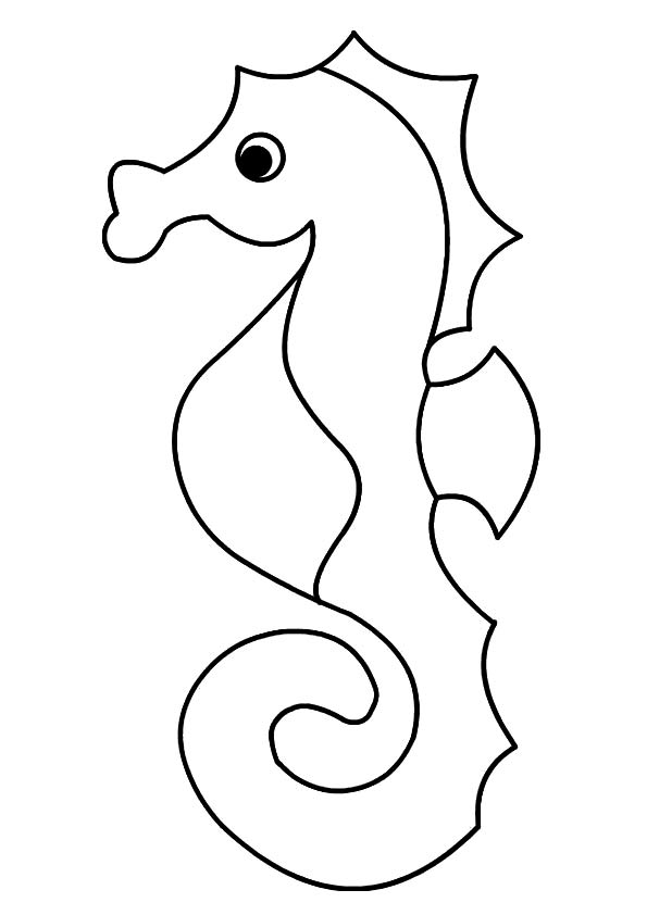 Free Printable Seahorse Coloring Pages, Seahorse Coloring Pictures for
