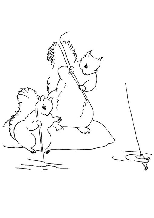 Free Printable Squirrel Coloring Pages, Squirrel Coloring Pictures for