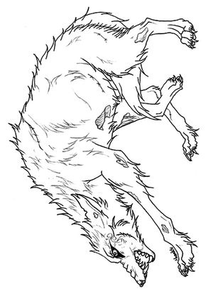 werewolf with wings coloring pages