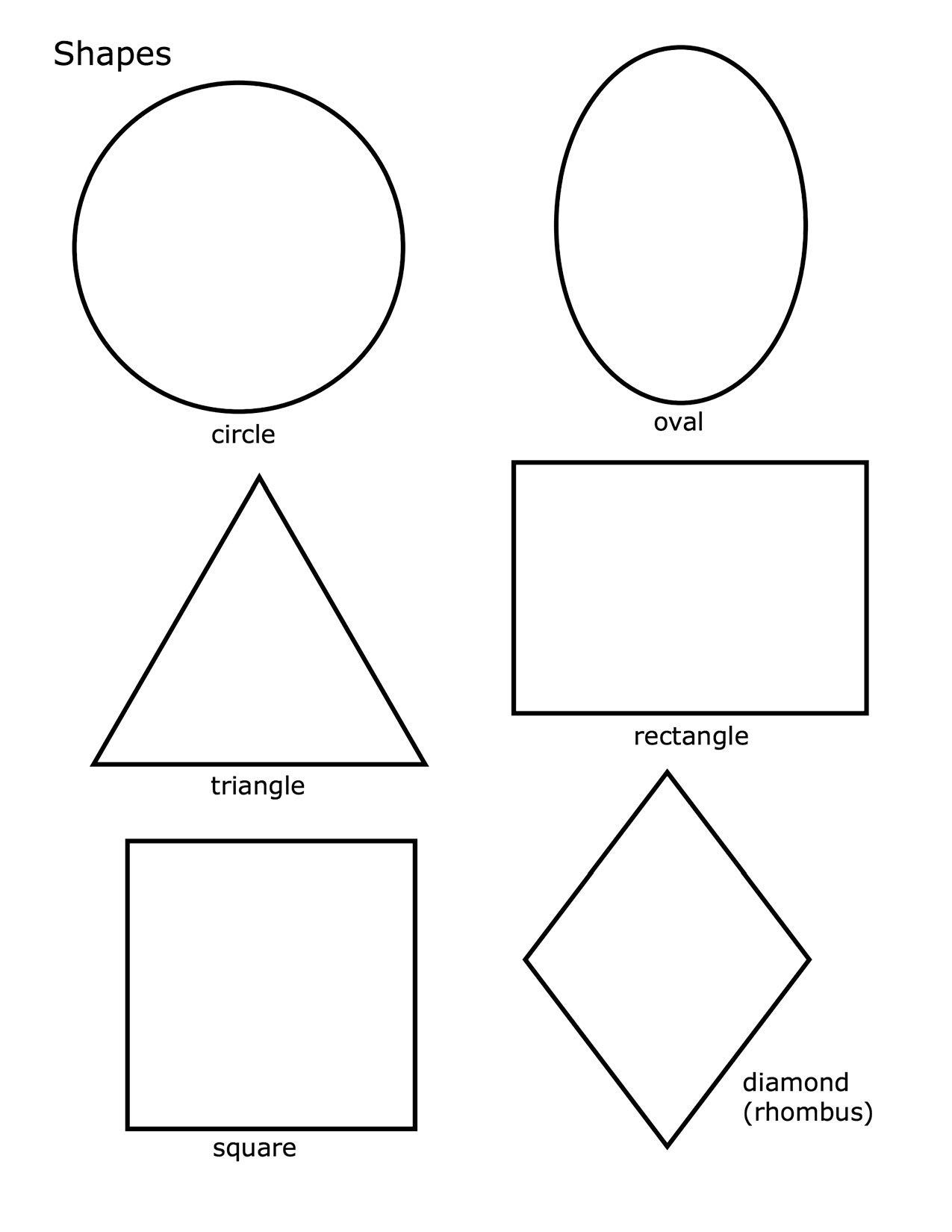 Basic Shapes Coloring Sheets Coloring Pages
