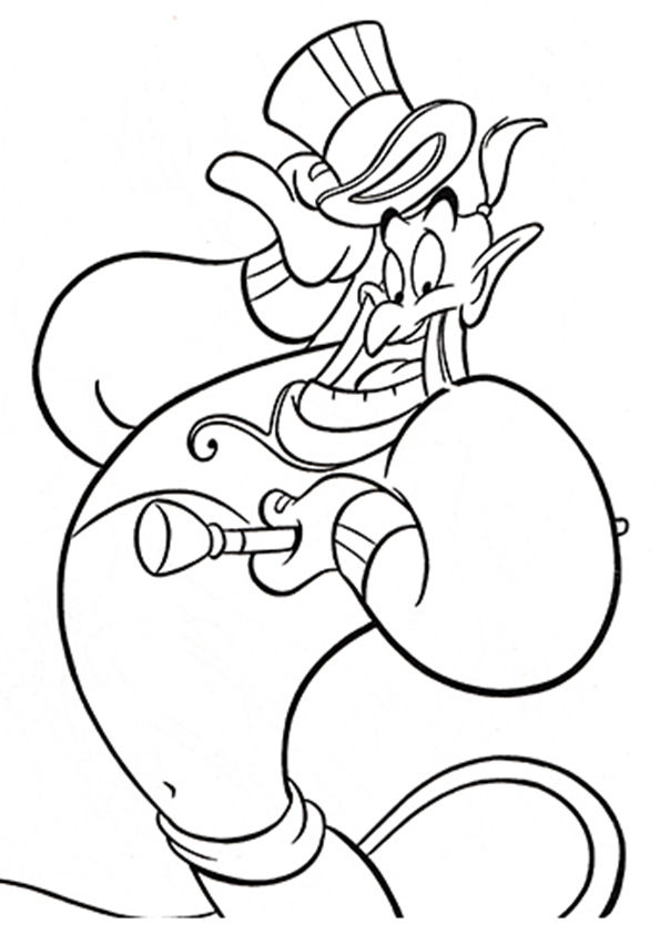 aladdin coloring pages genie