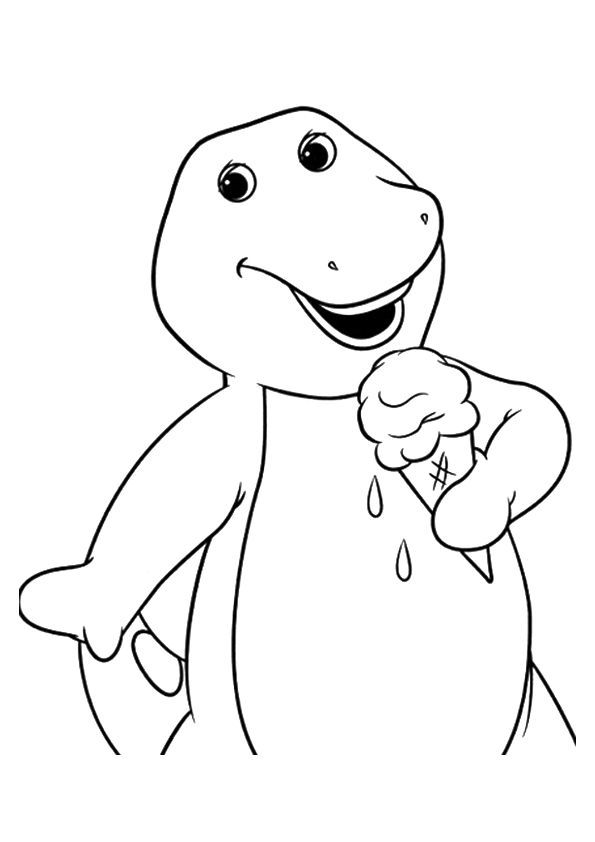 Free Printable Barney Coloring Pages, Barney Coloring Pictures for