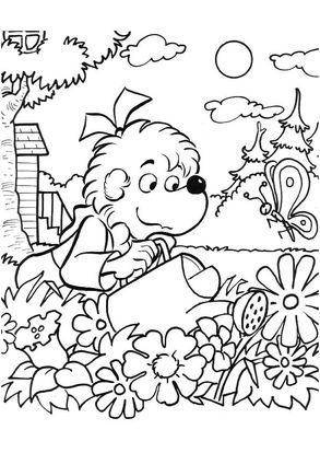 cousin fred coloring page high quality the berenstain bears