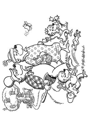 grizzly gramps coloring page easy the berenstain bears