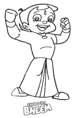 Free & Printable Warrior Chhota Bheem Coloring Picture, Assignment ...