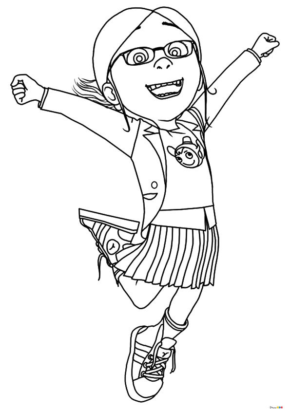 despicable me 2 edith coloring pages