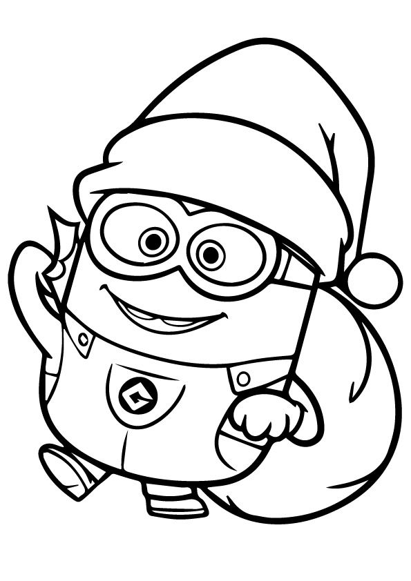 minion face coloring page