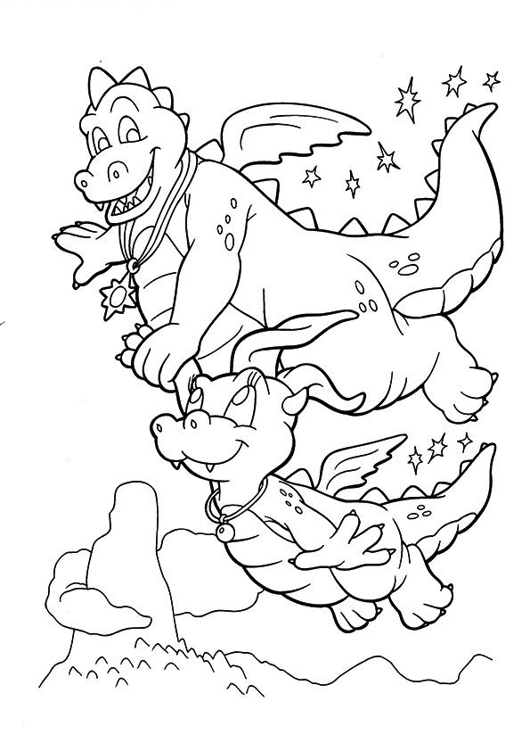 dragon tales coloring pages zak and wheezie