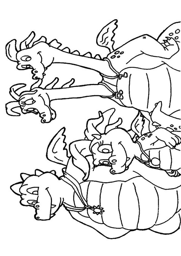 coloring pages of dragon tales
