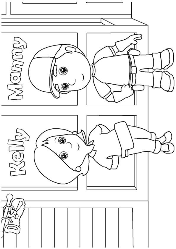Free & Printable A handy manny coloring kelly Coloring Picture