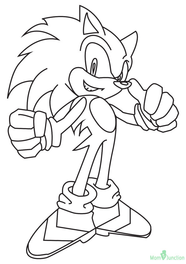 Free & Printable Sonic hedgehog 16 Coloring Picture, Assignment Sheets ...