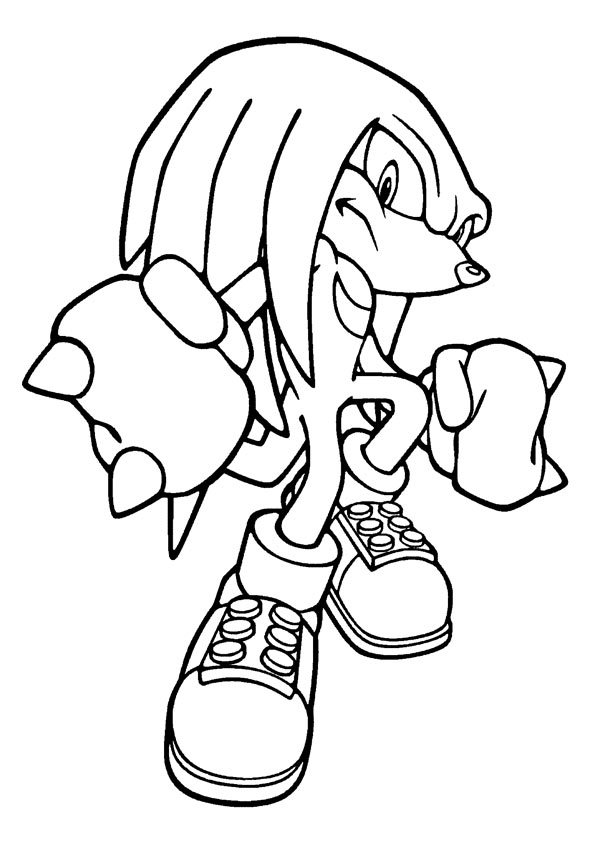 knuckles the hedgehog coloring pages