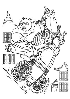 free printable kung fu panda coloring pages