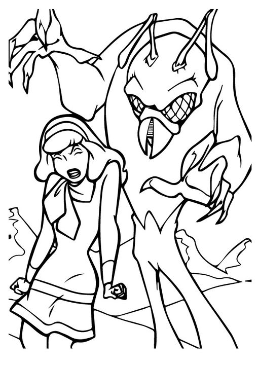Free Printable Scooby Doo Monster Coloring Picture Assignment 