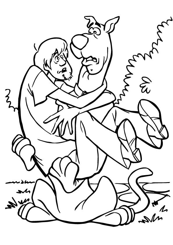 Free & Printable Scooby Doo & Shaggy Coloring Picture, Assignment ...