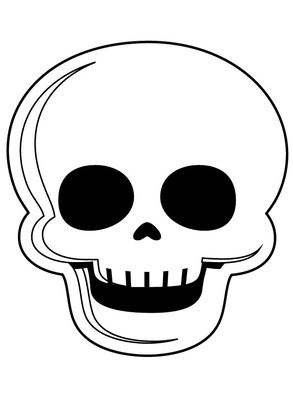 Skeleton Face Coloring Coloring Pages