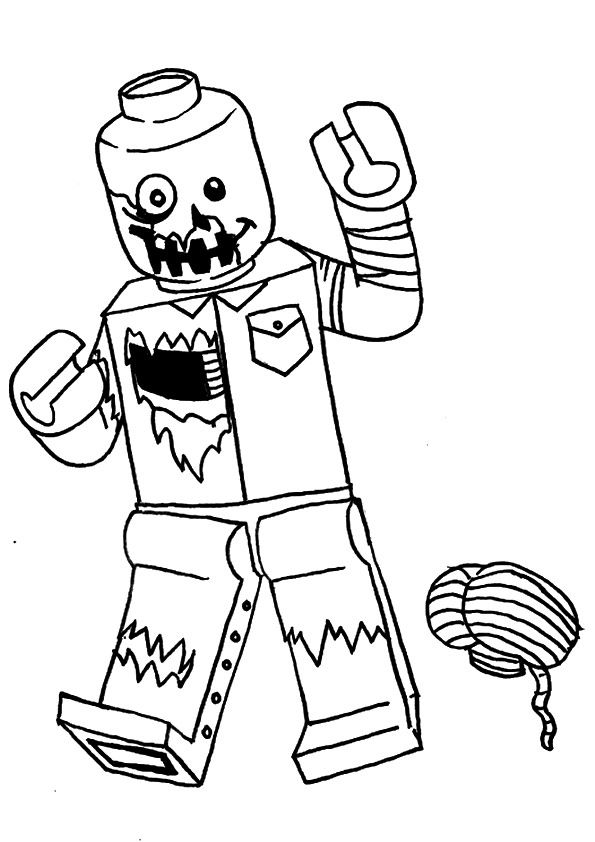 Free & Printable Lego Zombie Coloring Picture, Assignment ...