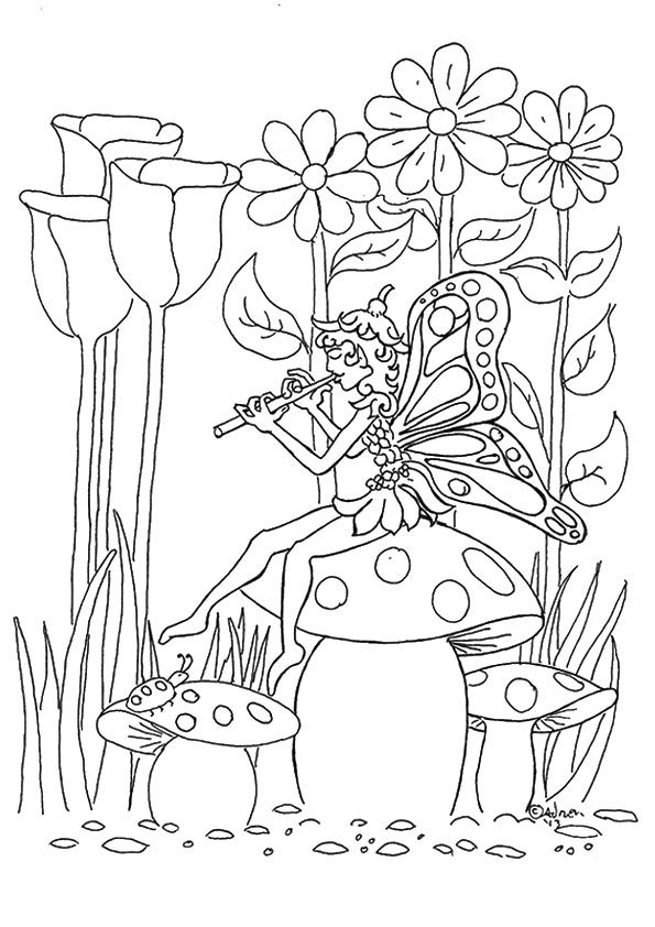 coloring flower fairy lily flowers tulip parentune printable worksheets