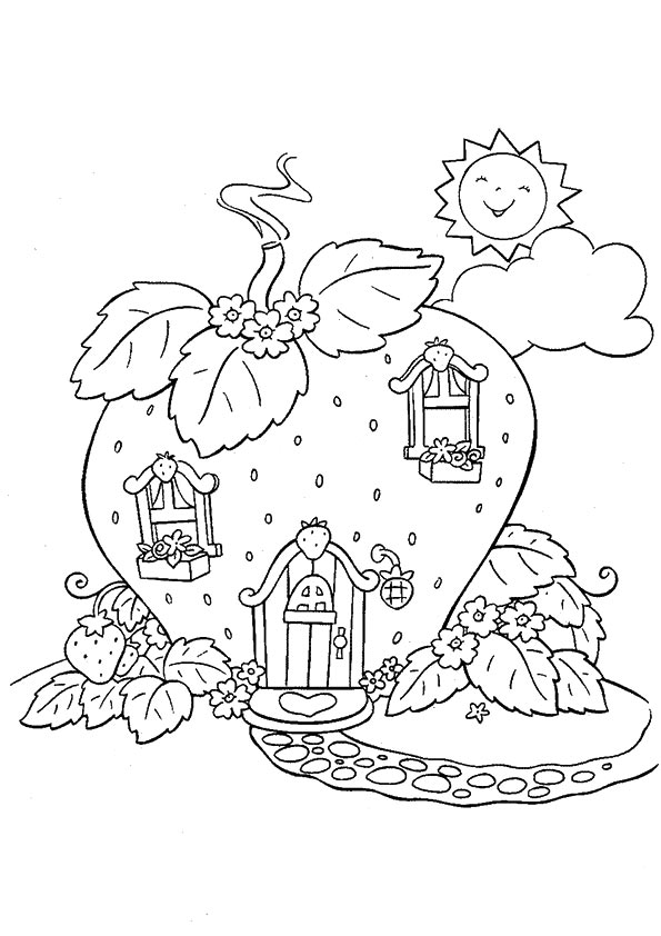 strawberries coloring pages