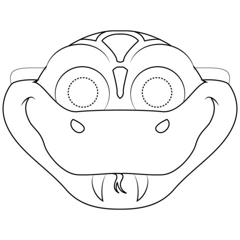 Free & Printable Snake Mask Coloring Picture, Assignment Sheets