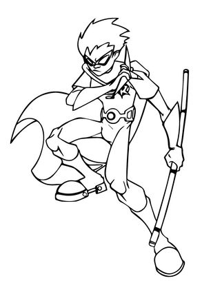 robin and batman coloring pages