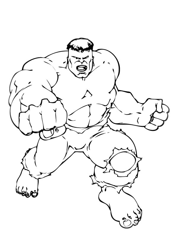 Download Free & Printable Hulk Showing Muscles Coloring Picture, Assignment Sheets Pictures for Child ...