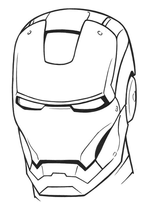 Printable Iron Man Helmet Template : Iron Man Mask Drawing Step By Step