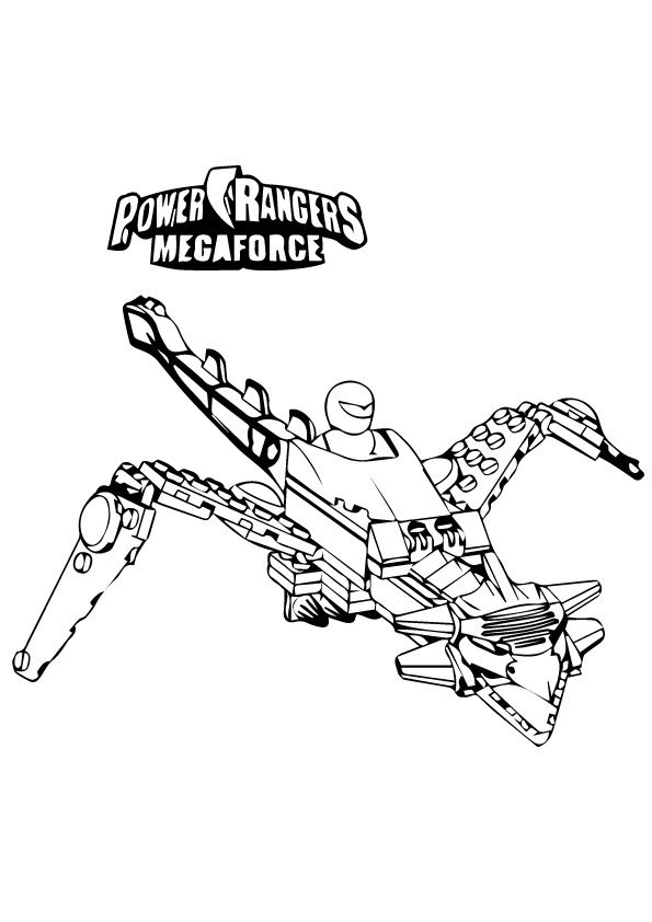 power rangers megaforce megazord coloring pages