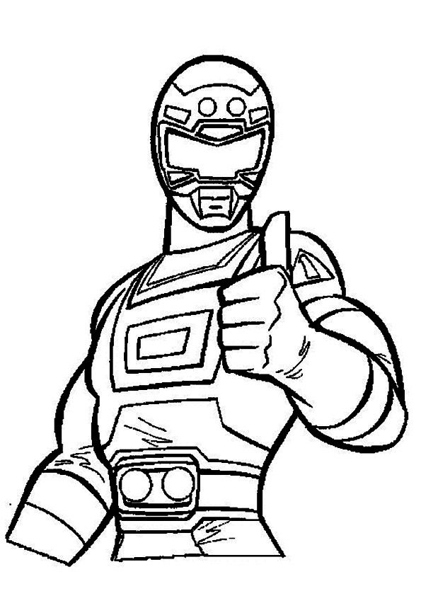 Free & Printable Red Ranger Coloring Picture, Assignment Sheets